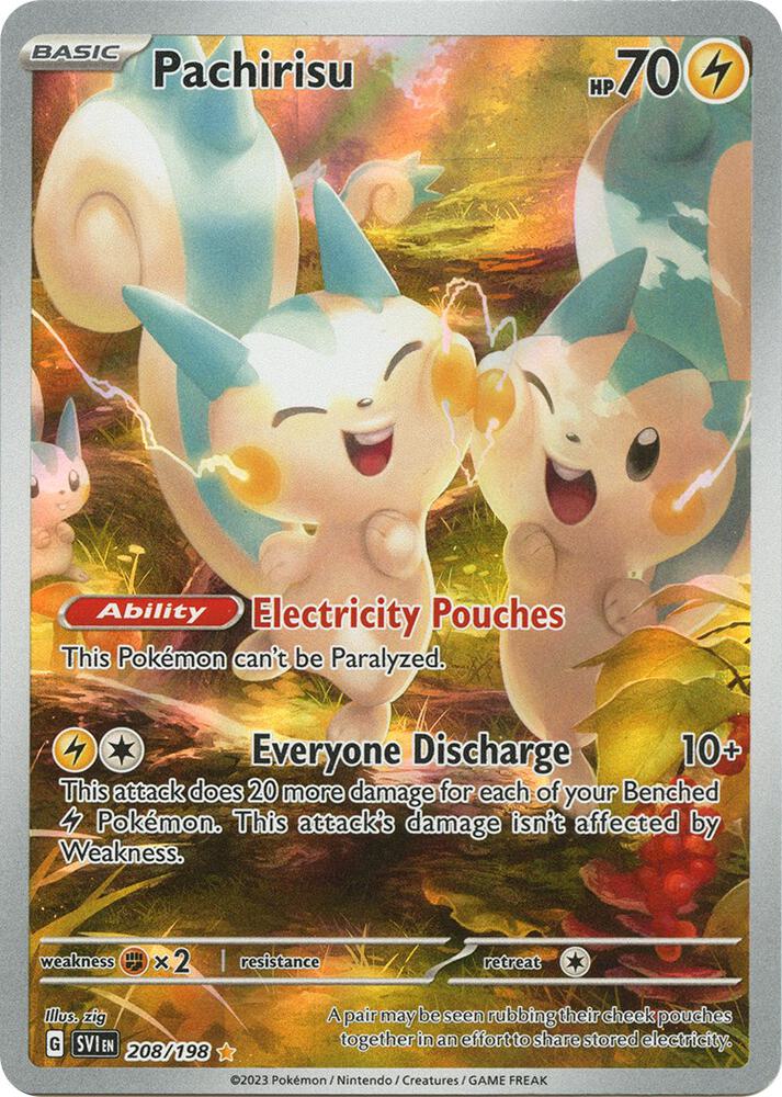 Pachirisu SV01: Scarlet & Violet Base Set 208/198 Illustration Rare NM