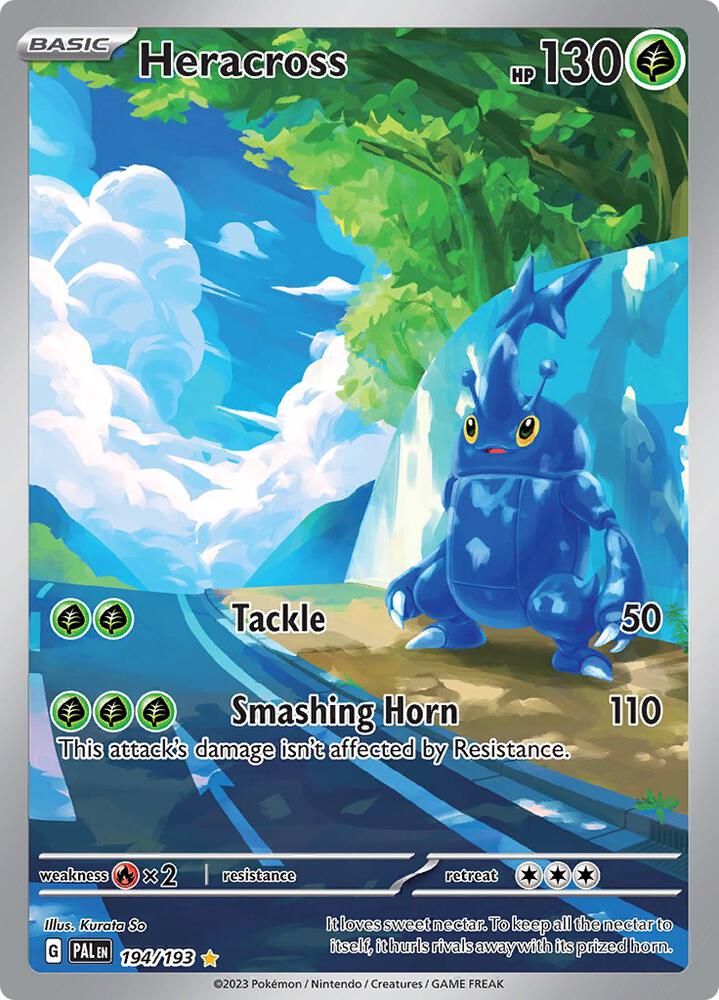 Heracross SV02: Paldea Evolved 194/193 Illustration Rare NM