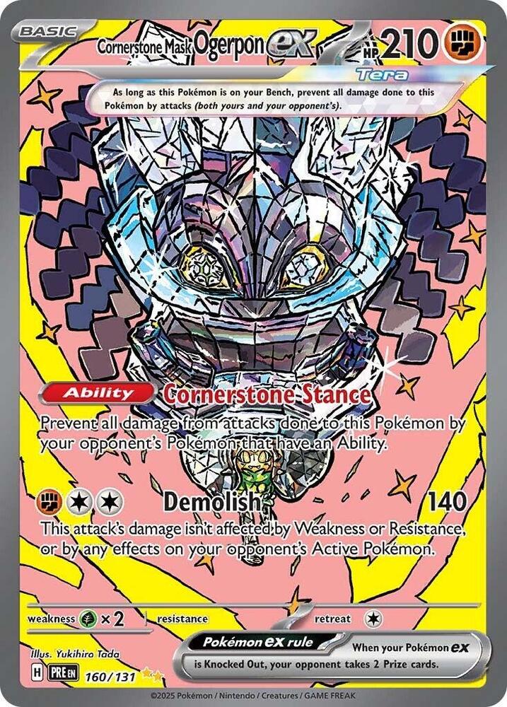 Cornerstone Mask Ogerpon ex SV: Prismatic Evolutions 160/131 Special Illustratio