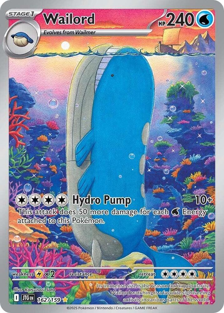 Wailord SV09: Journey Together 162/159 Illustration Rare NM