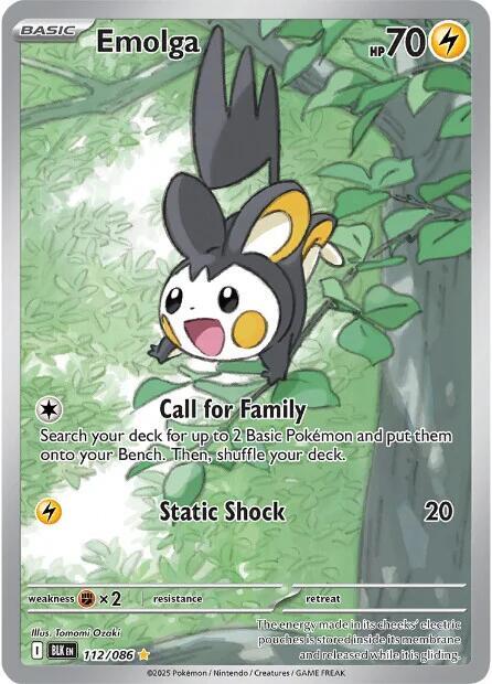 Emolga SV: Black Bolt 112/086 Illustration Rare NM