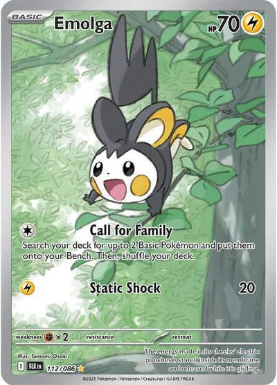 Emolga SV: Black Bolt 112/086 Illustration Rare NM
